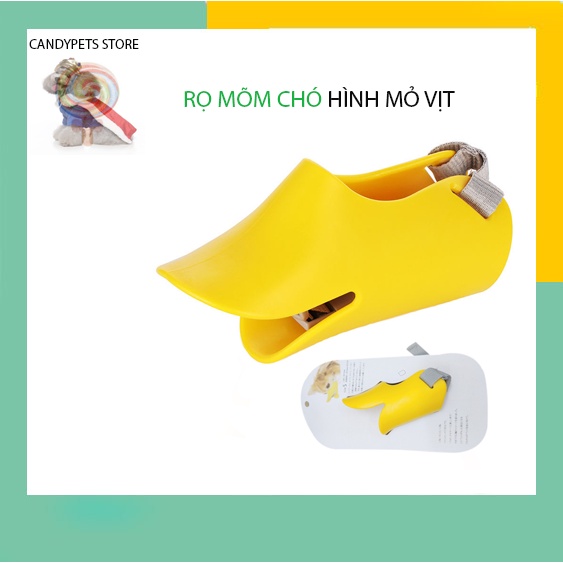 Rọ mõm chó mỏ vịt cho chó nhỏ,chó con,chó to lớn chống cắn chống sủa bằng nhựa Cao Cấp An Toàn Siêu bền CANDYPETS RM02