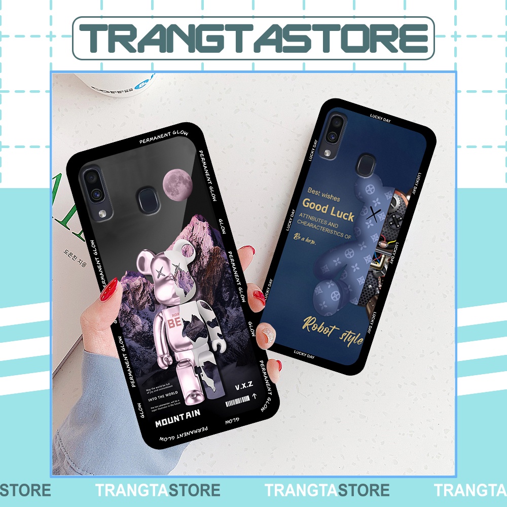 Ốp lưng Samsung A20 - A30 - M20 in hình gấu Bearbrick,Mountain,xanh,đen,đỏ giá rẻ