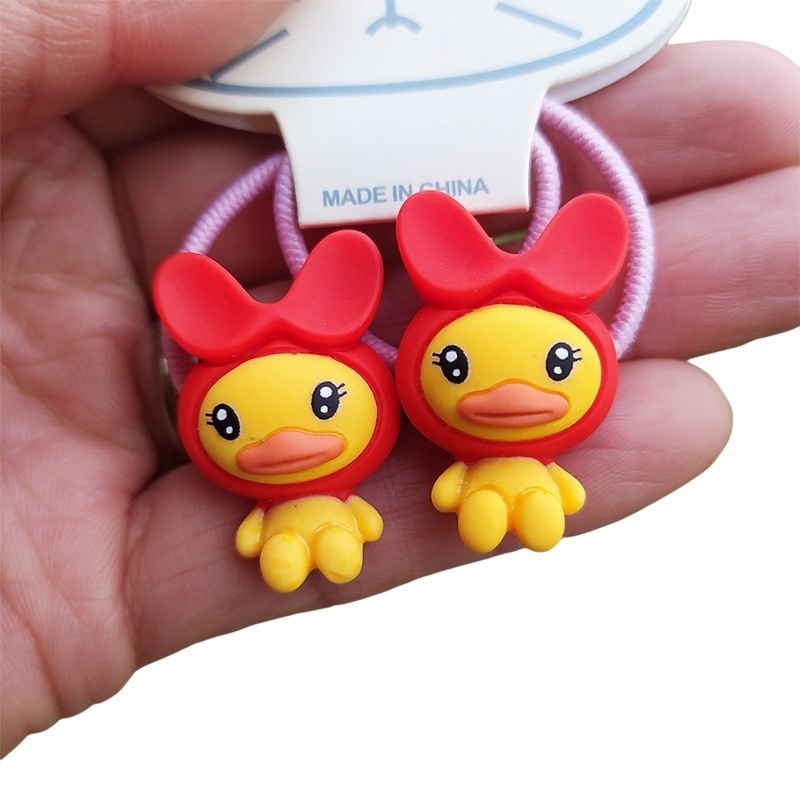 Set 2 Dây Cột Tóc Co Giãn Hình Thú Dễ Thương Cho Bé Gái