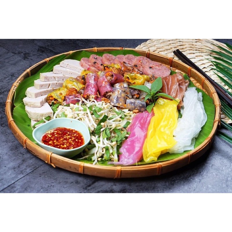 Bánh tráng 3 màu (củ dền hồng, nghệ vàng, gạo trắng) Mekong River size 22cm 300gr (30 cái) | BigBuy360 - bigbuy360.vn