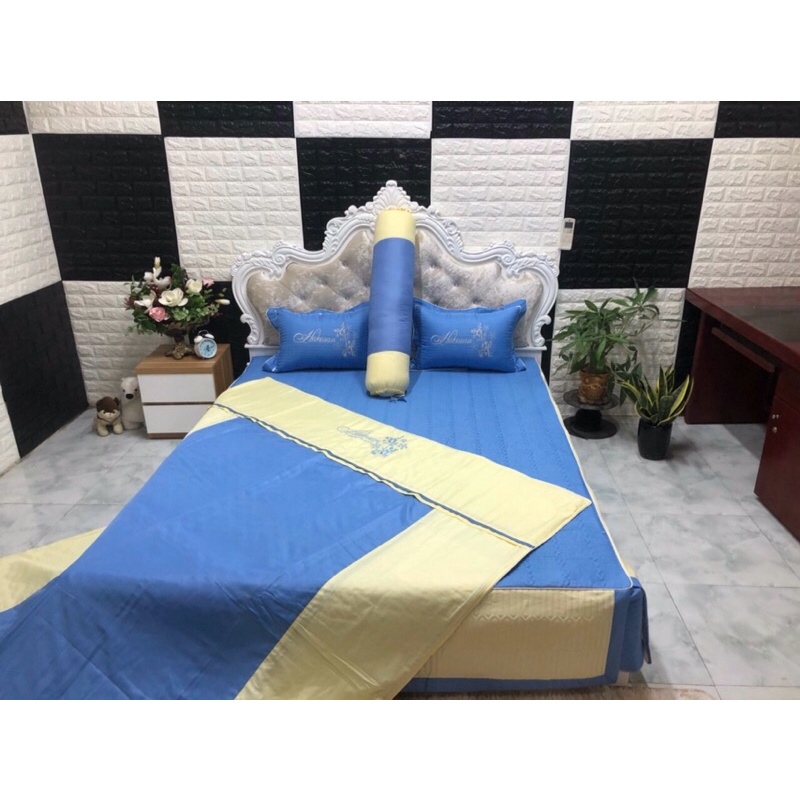 [ga phủ 1,8mx2m] [xả hàng] sét 3 món ga và 2 vỏ gối nằm 1,8m x2m | BigBuy360 - bigbuy360.vn