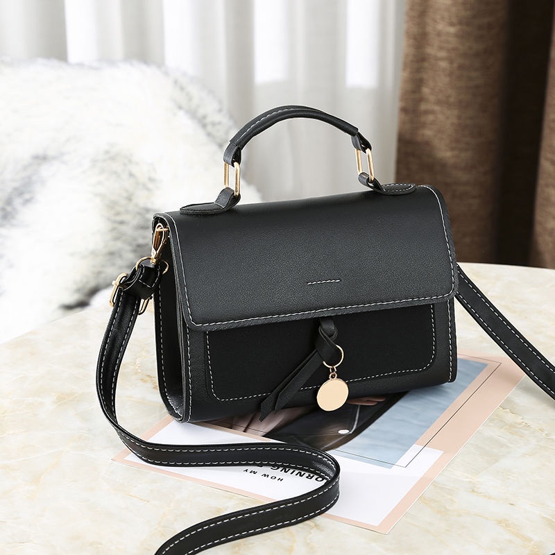 Túi đeo vai hình vuông cỡ nhỏ thiết kế đơn giản phong cách Hàn Quốc thời trang tùy chọn màu sắc dành cho nữ