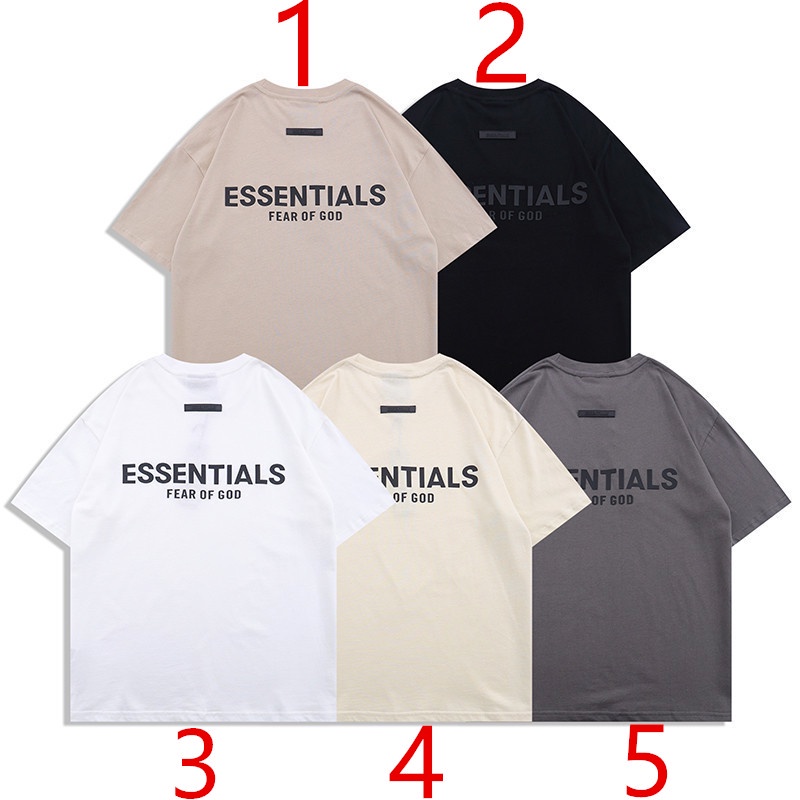 Áo thun tay ngắn in chữ ITEM ESSENTIALS thời trang cho nam nữ