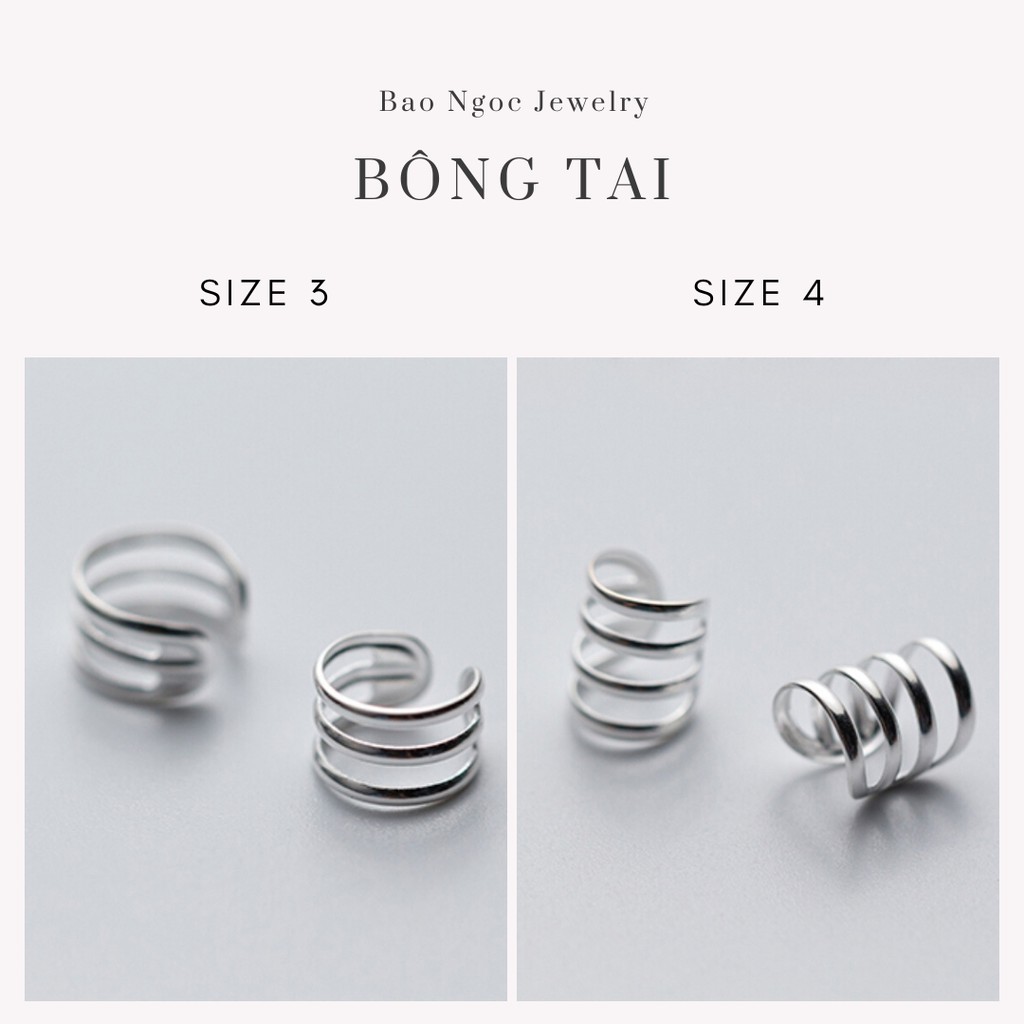 Bông Tai Bạc Nữ 925 Xoắn Ốc (2 Kiểu Dáng) - B2524 - Bảo Ngọc Jewelry
