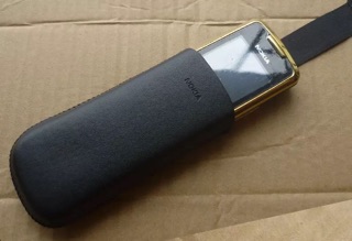 Bao da Nokia 8800 Carbon Gold Sapphire Arte (da thật)