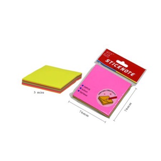 Giấy note ghi chú dạ quang size 3*3  2*3