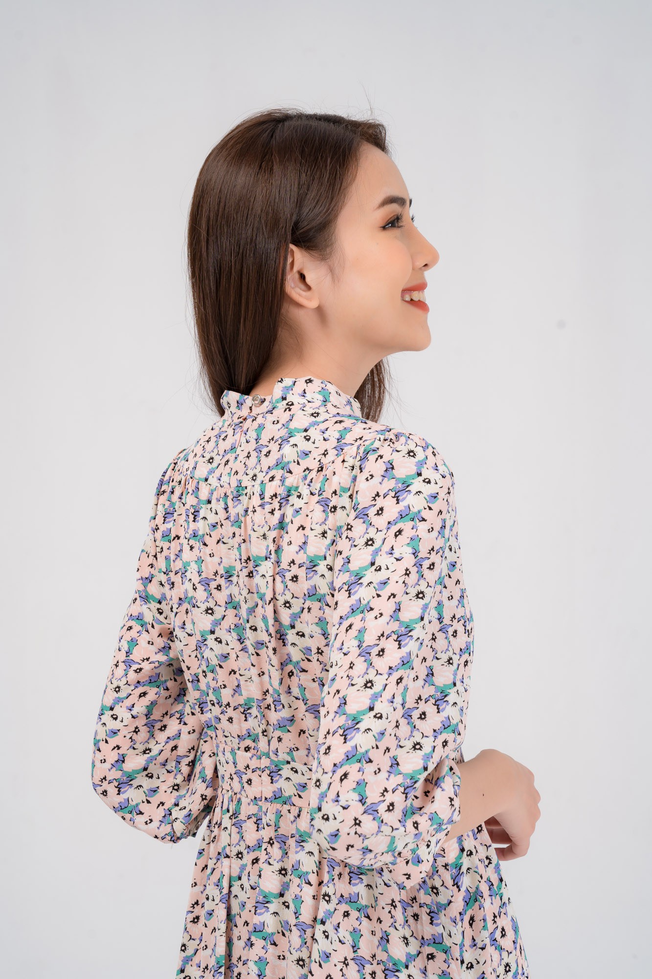 Đầm Yody Hoa Cổ Nơ Chân Xòe Nhún Điệu Đà Nữ Tính | BigBuy360 - bigbuy360.vn