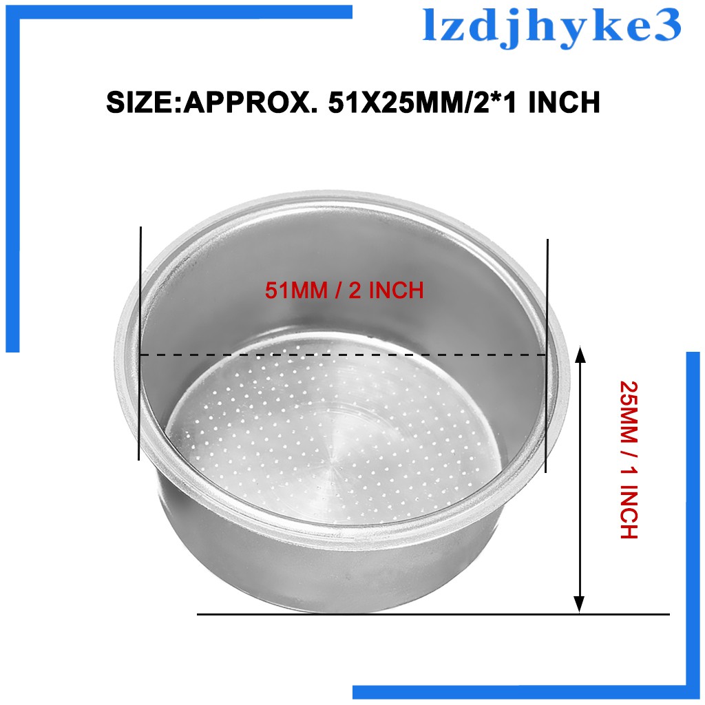 Set 2 Cốc Lọc Cà Phê Enjoylife 51mm 51mm Không Nén Dành Cho Breville Delonghi Krups