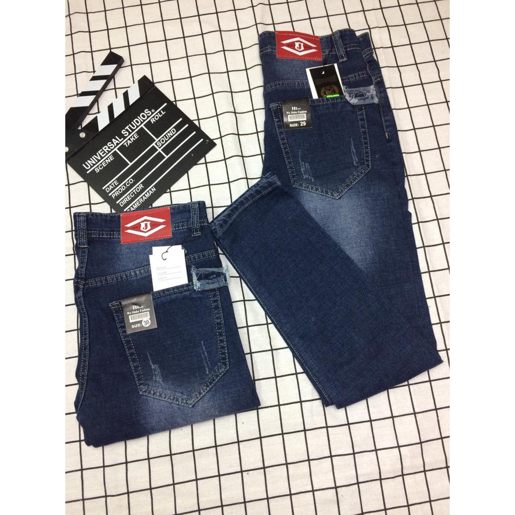 [Free ship-Hình thật] Quần jean nam rách JN9373