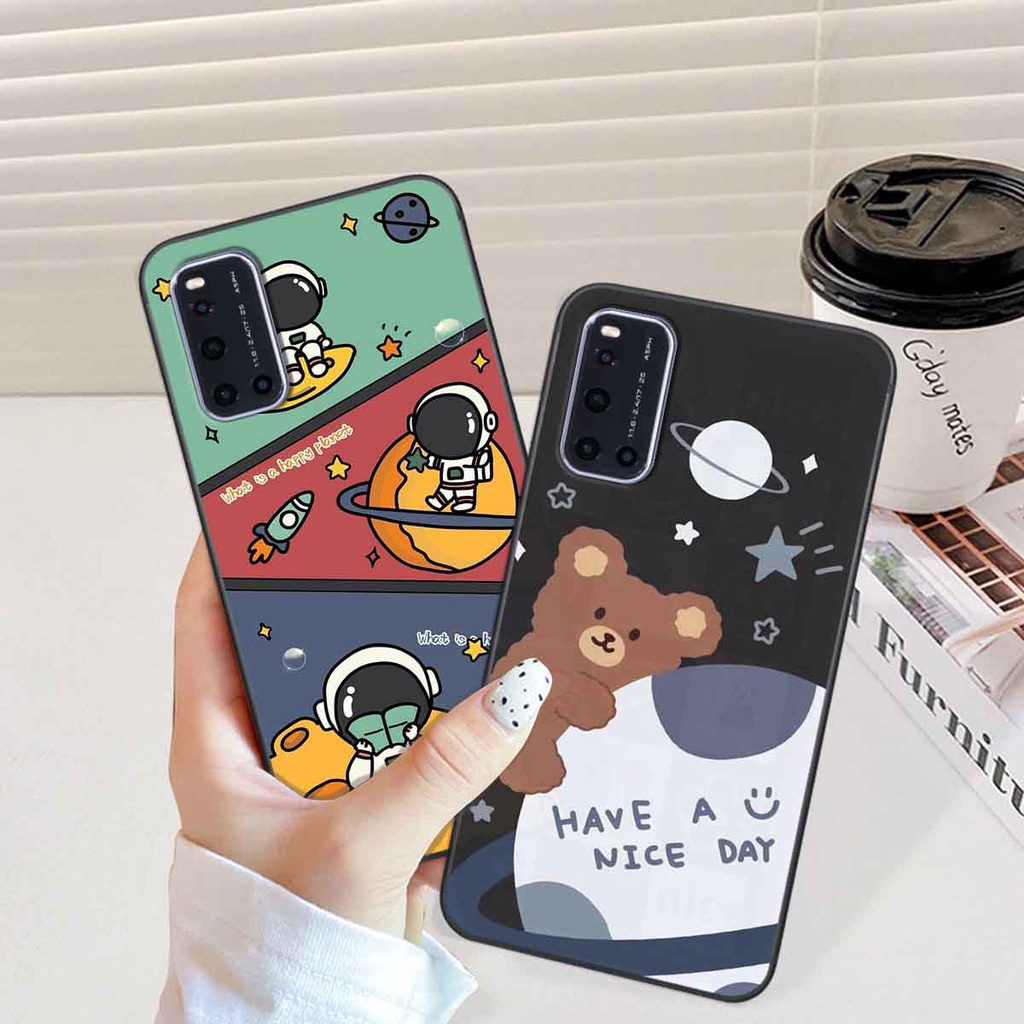 Ốp Vivo V19 in hình vũ trụ, phi hành gia bầu trời cute dễ thương