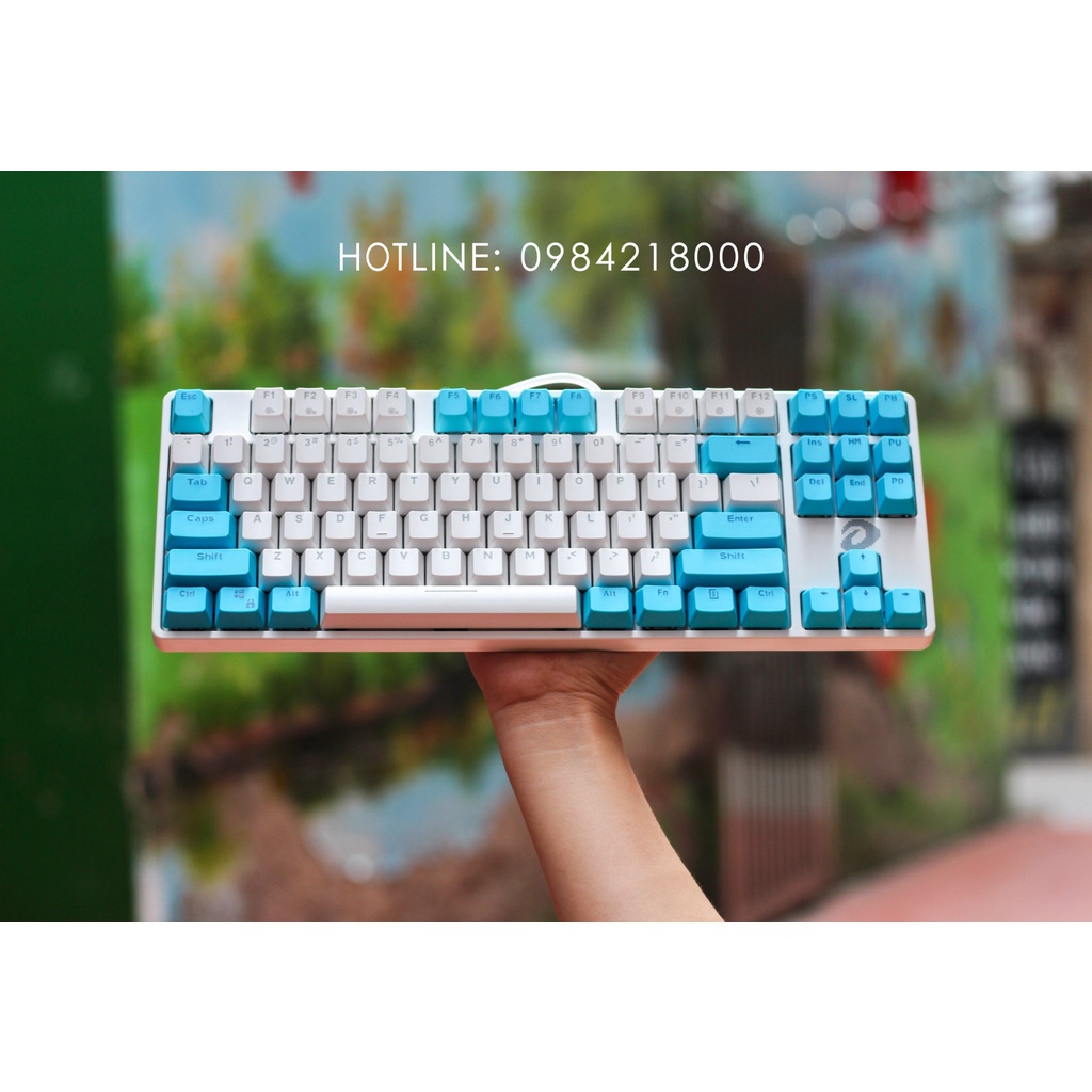 Bàn phím cơ Gaming DAREU EK87 PINK-WHITE Mix Màu Độc Đáo