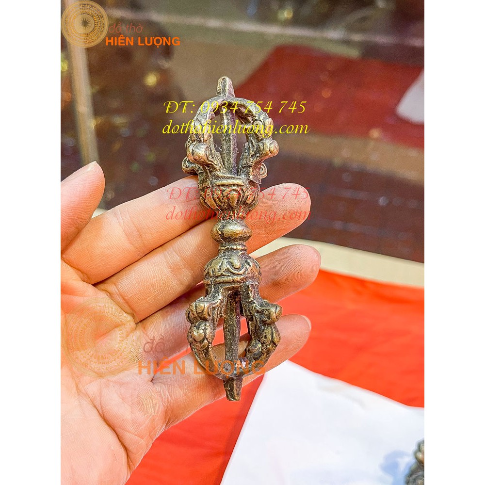 Rìu Kim Cang Màu Trắng Bằng Đồng Phong Thủy - Pháp Khí Mật Tông