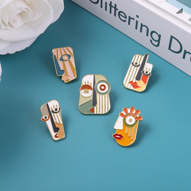 Ghim cài áo Qihe Jewelry họa tiết hoạt hình vui nhộn 5 kiểu lựa chọn