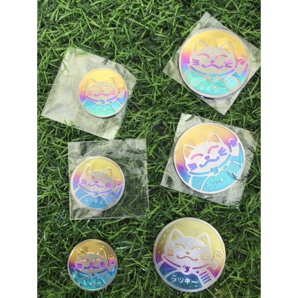 Logo Mèo Titannium Sẵn Keo Dán