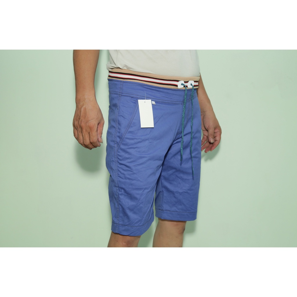 Quần Short Nam Kaki Lưng Thun Đen