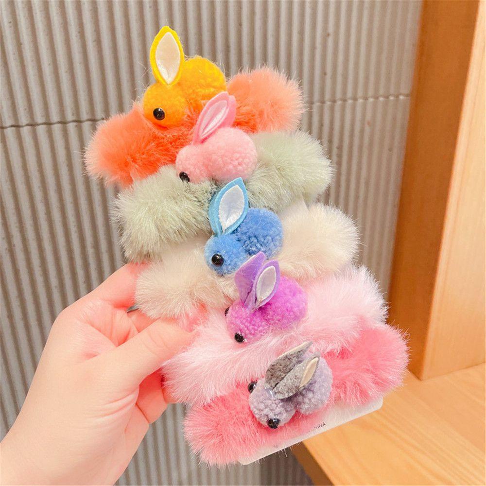 NEXTVN Dây Cột Tóc Lông Thỏ Mềm Mại Dễ Thương Giá Đỡ
