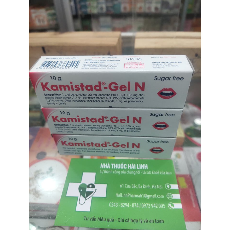 Gel bôi nhiệt miệng Kamistad Gel N⚡Nhập khẩu Đức giúp giảm viêm lợi và nứt nẻ môi do thời tiết