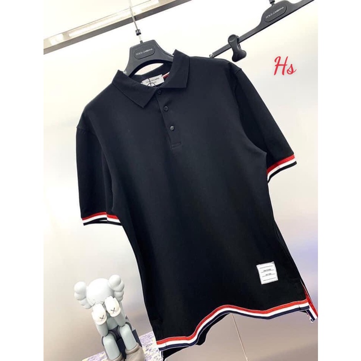 Áo thun polo nam nữ viền gấu Thom chất cotton mề mát phong cách thể thao unisex có anh thật và video M.Store