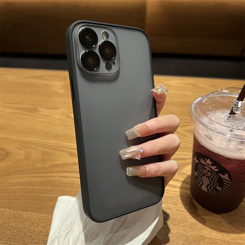 Ốp Điện Thoại Cứng Màu Nhám Chống Sốc / Dấu Vân Tay Cho iPhone 11 12 13 Pro Max