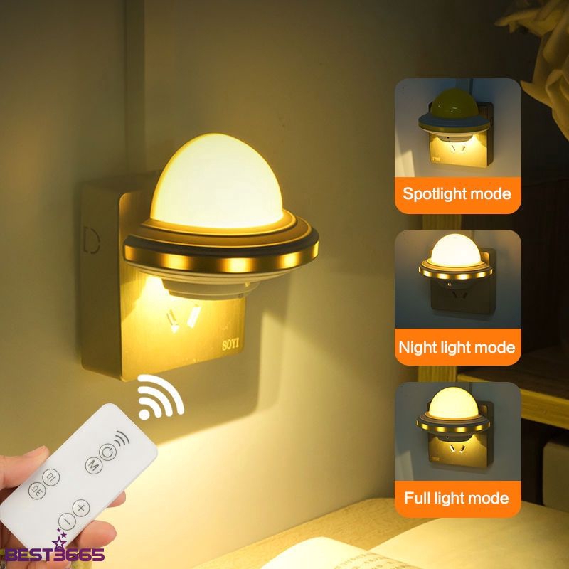 Đèn ngủ cắm điện điều khiển từ xa với thiết kế xinh xắn dễ thương
