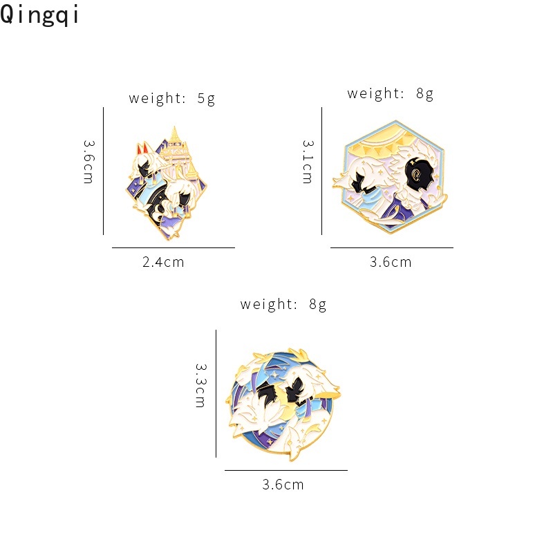 Ghim cài áo Miss Zoe tráng men hình nhân vật hoạt hình vui nhộn làm quà tặng