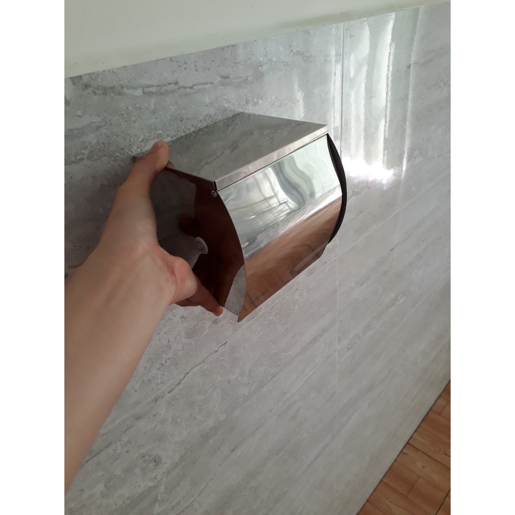 Hộp giấy vệ sinh Inox (Kín)