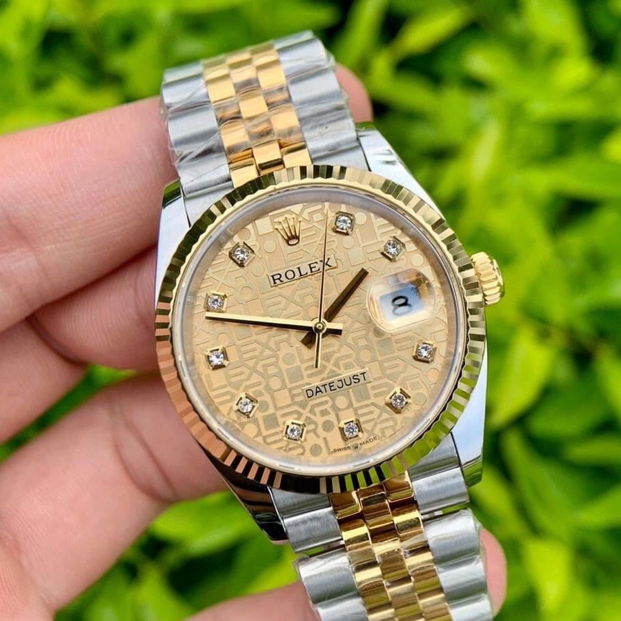 Đồng hồ Nam Hiệu Rolex hàng Nhật máy cơ mạ vàng dây kim loại Automatic size 39mm 40mm