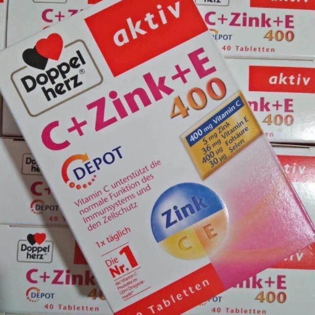 Vien uống bổ sung vitamin c + zink + e | Shopee Việt Nam