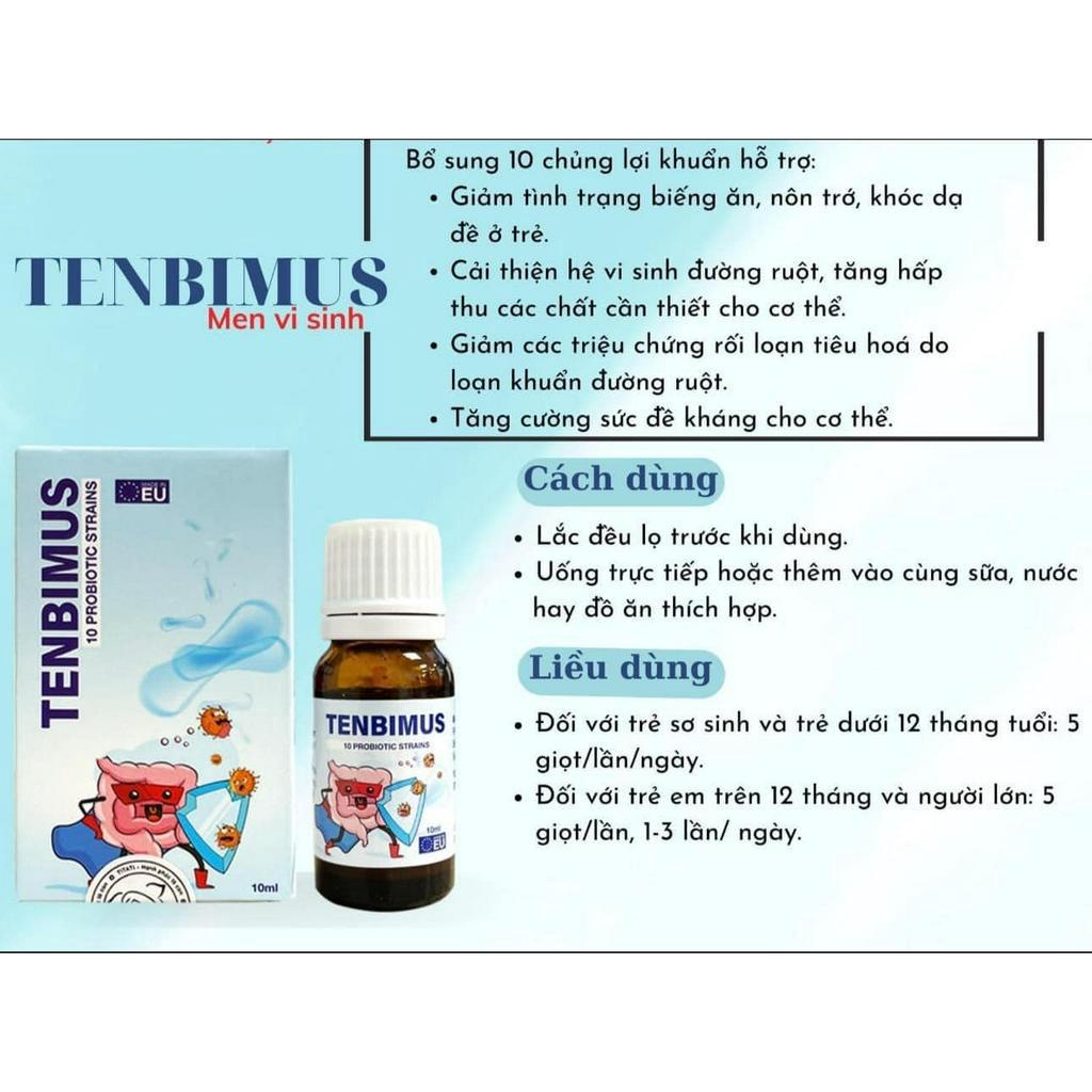Men Vi Sinh Tenbimus Lọ 10ml – Bổ Sung 10 Chủng Lợi Khuẩn