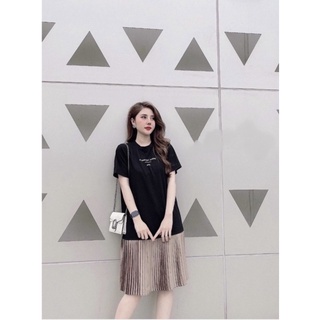 Váy cotton suông ly dập