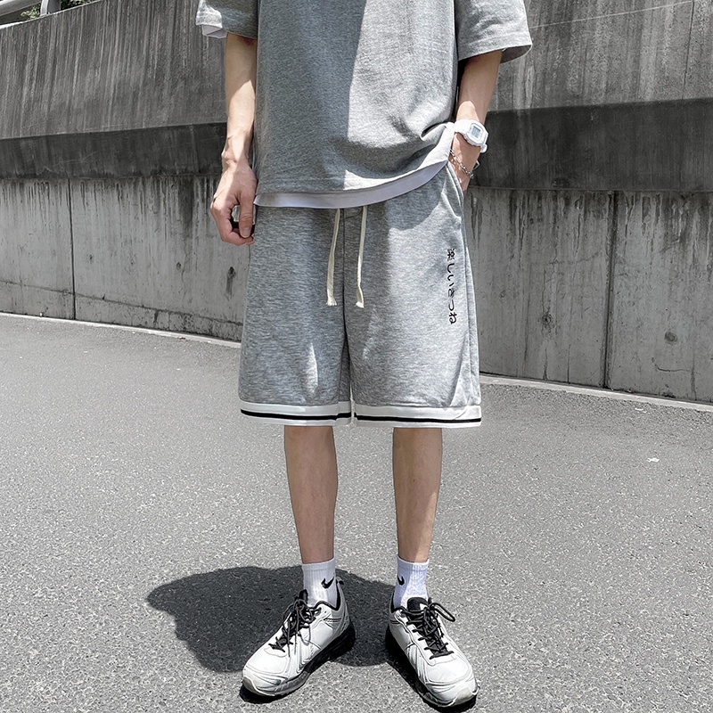 Quần Nam Ngắn Bigsize Thể Thao In Chữ Thời Trang Hàn Quốc Fashion Quần Jogger Nam Ngắn Rộng Thùng Thình Unisex