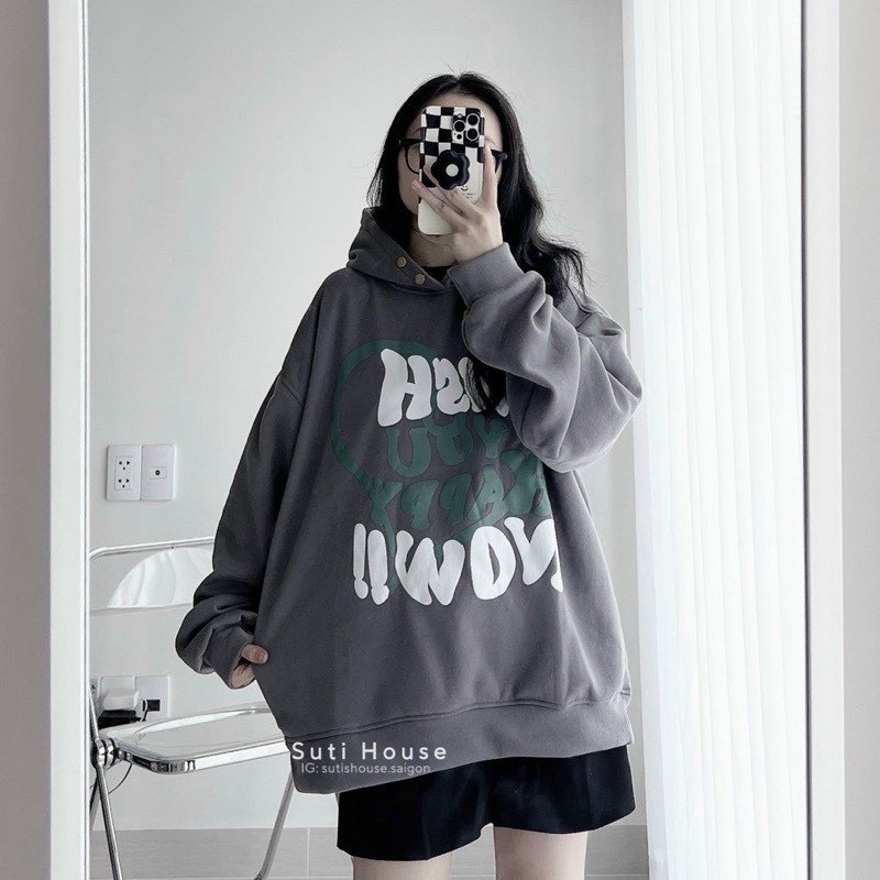 Áo Hoodie Nữ Phối Nút Gài Cổ Họa Tiết Xinh Xắn Siêu Cute Thời Trang Có 4 Màu Thời Trang hhp 2022