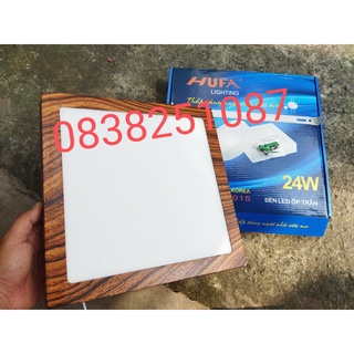 Đèn Ốp Trần Tròn Vuông 12W 18W 24W Vân Gỗ HUFA 3 Chế Độ Bh 3 Năm