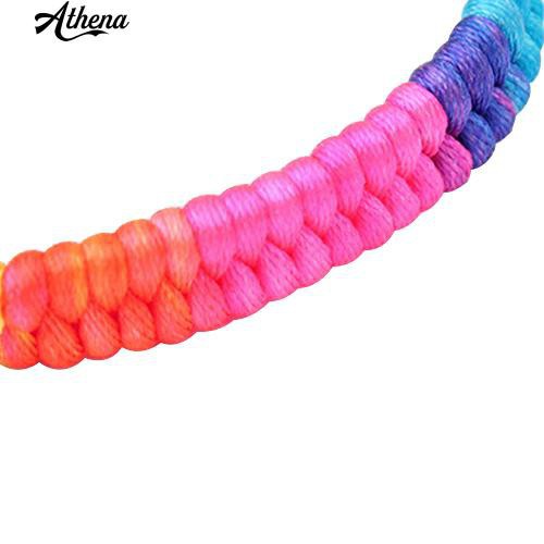 Vòng Tay Dây Bện Màu Cầu Vồng Thời Trang Cho Nữ