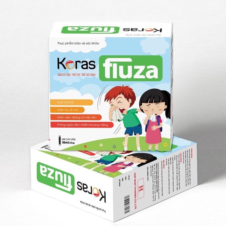Koras Fluza - Hỗ trợ giảm triệu chứng hắt hơi, sổ mũi, chảy nước mũi, phòng ngừa viêm nhiễm khoang miệng (10 ống)