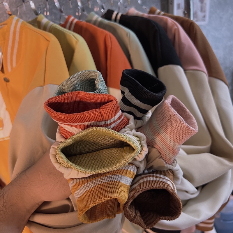 Áo Khoác Dáng Lửng Nữ Phom Rộng Unisex Kiểu Áo Bomber Chất Da Lộn Lót Dù Cao Cấp Tay Bo Len Dệt Kim Sịn Mang_AKDL02