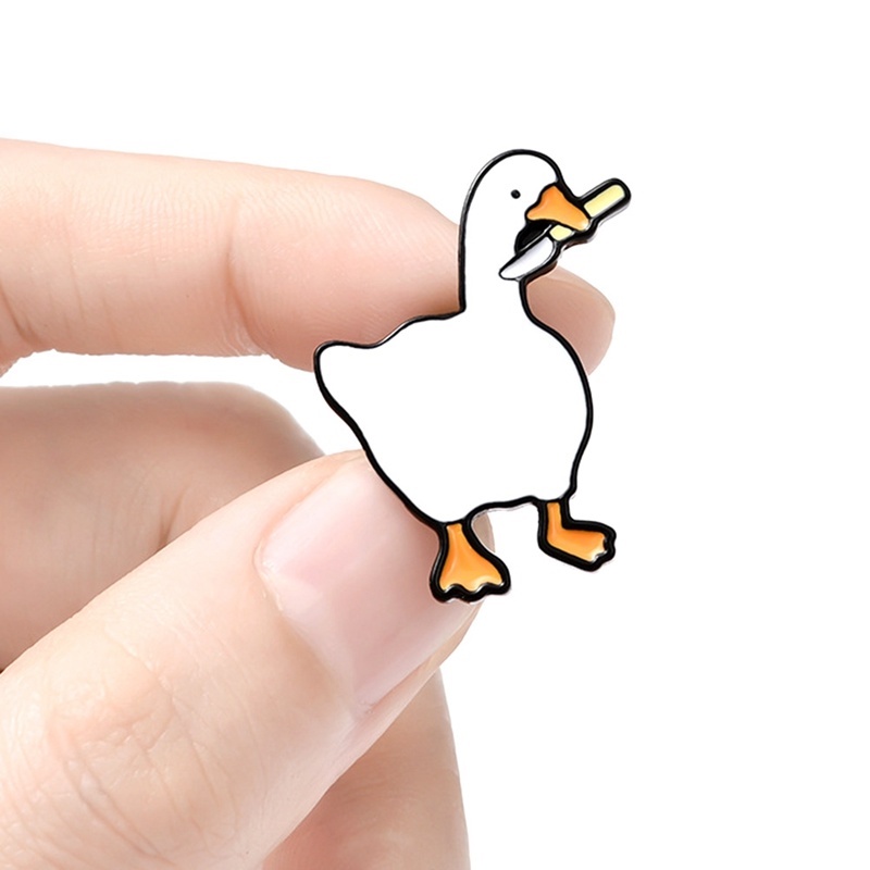 Ghim Cài Áo Hình Vịt Hoạt Hình Tráng Men Độc Đáo