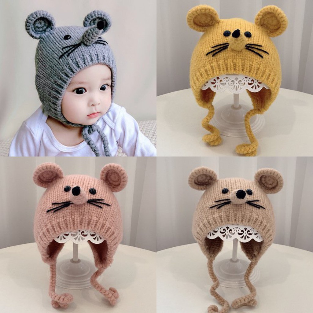 NÓN LEN CHUỘT VÀNG KUTE CHO BÉ