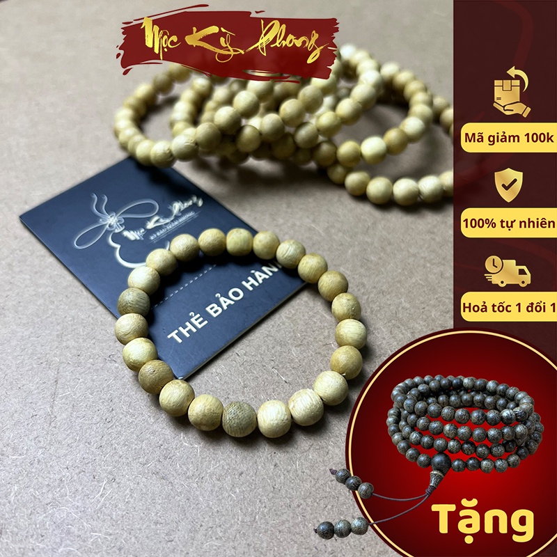 Vòng Trầm Hương Đơn Nữ Size 8mm Tốc Tự Nhiên MỘC KỲ PHONG. Bảo Hành Trọn Đời
