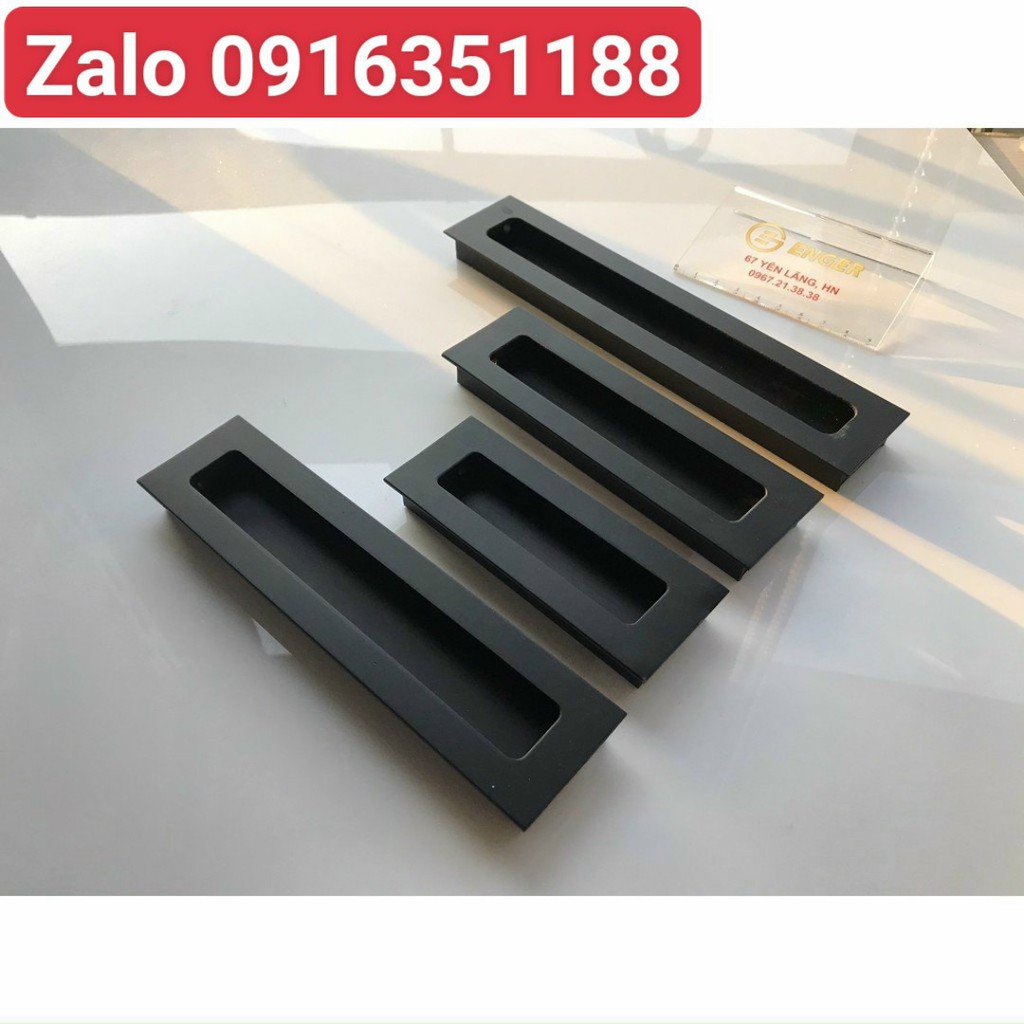 Tay Nắm Tủ Âm Cửa Lùa Trượt Đẩy Màu Đen