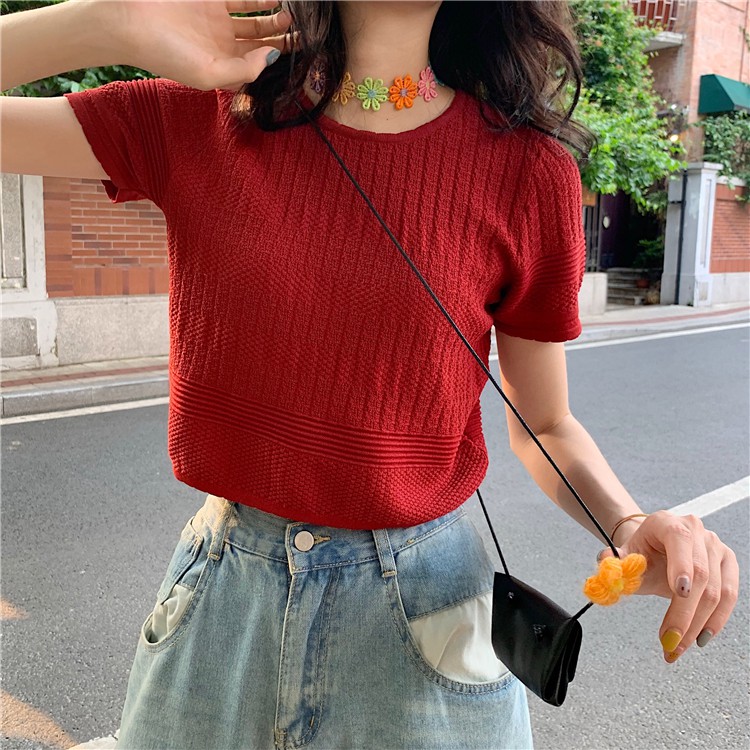ÁO CROPTOP  LEN GÂN MỚI