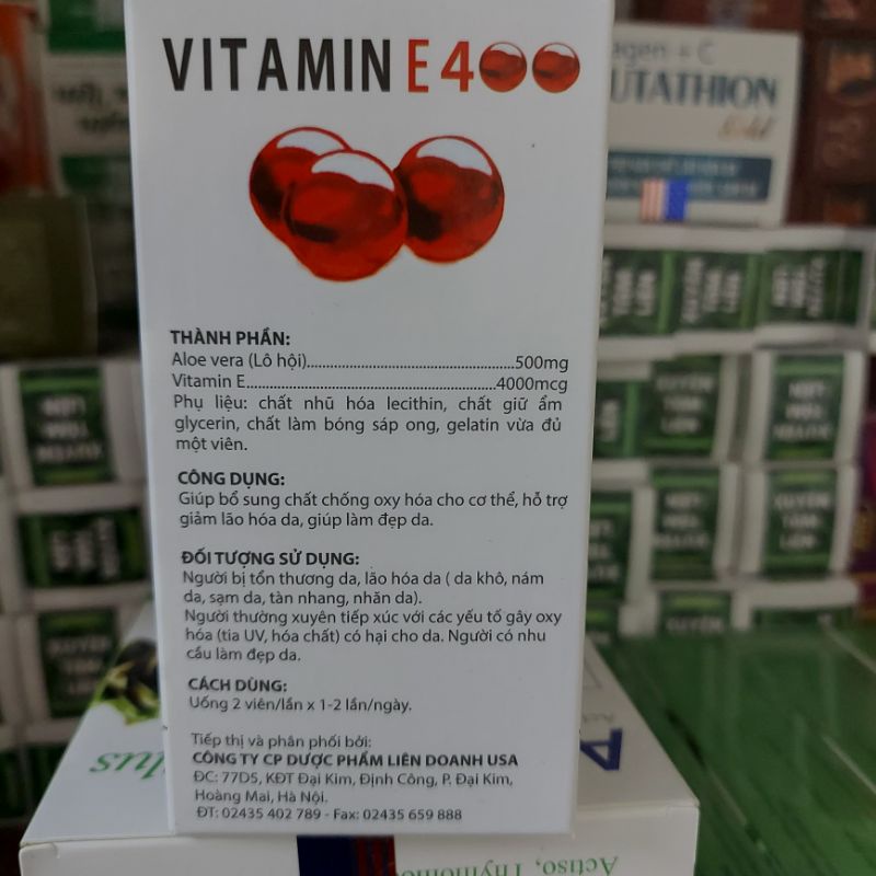 Vitamin E đỏ hộp 10 vỉ x10 viên
