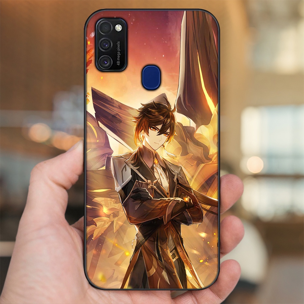 Ốp lưng Samsung M21, M30S viền đen in hình Zhongli Genshin Impact