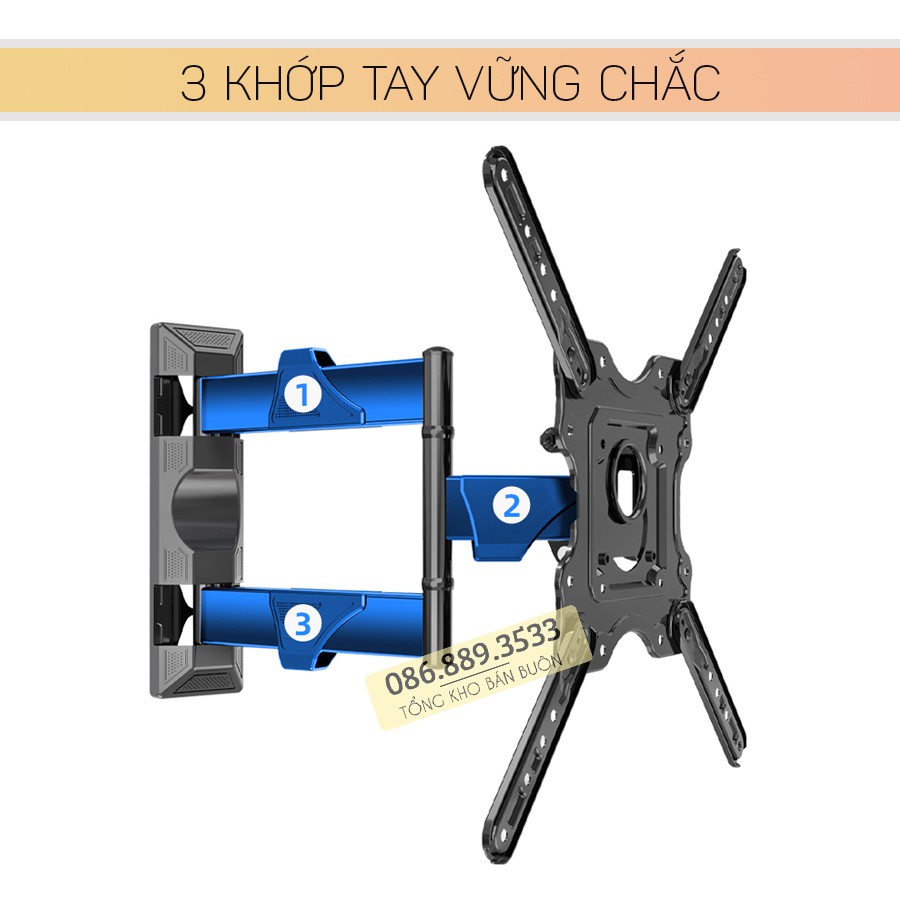 NB P4 / Giá Treo Tivi P4 32  - 55 Inch - GiáTreo Tivi Xoay  Góc Tường - Đa Năng Chính Hãng NorthBayou