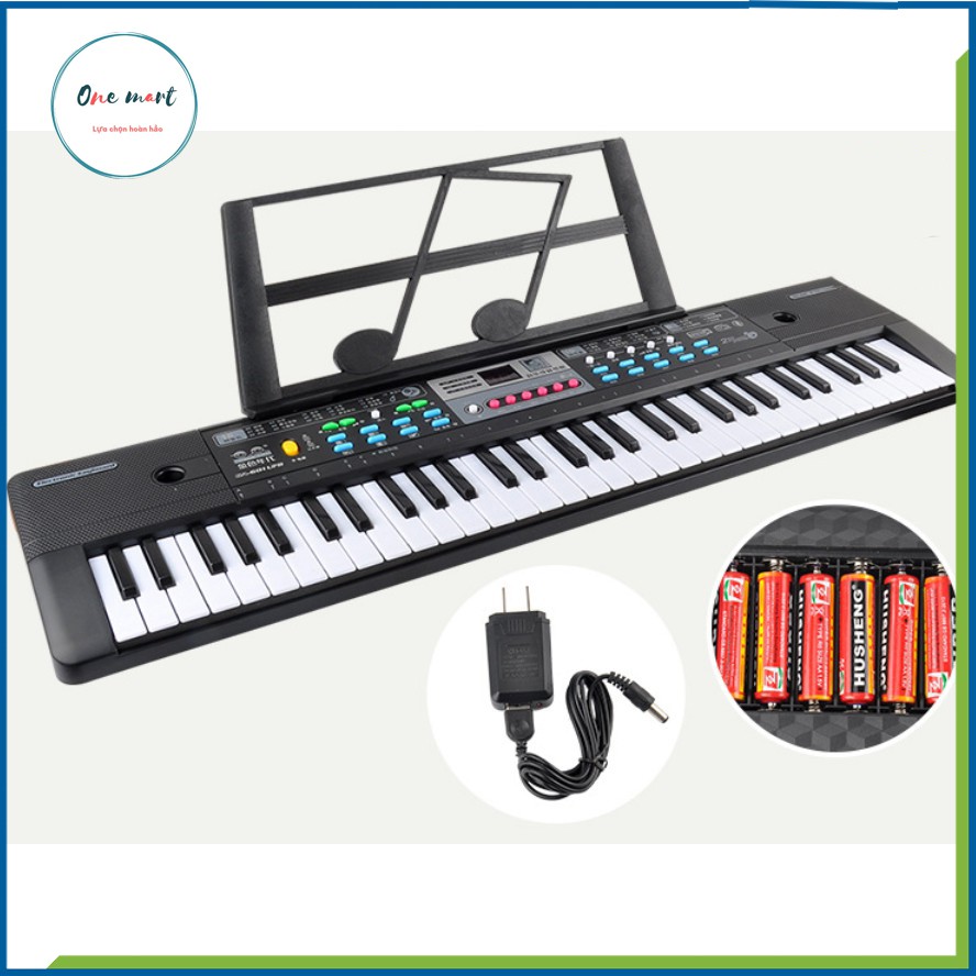 Đàn Piano Đàn Điện Tử 61 Phím Kèm Mic Cho Bé Đàn Organ