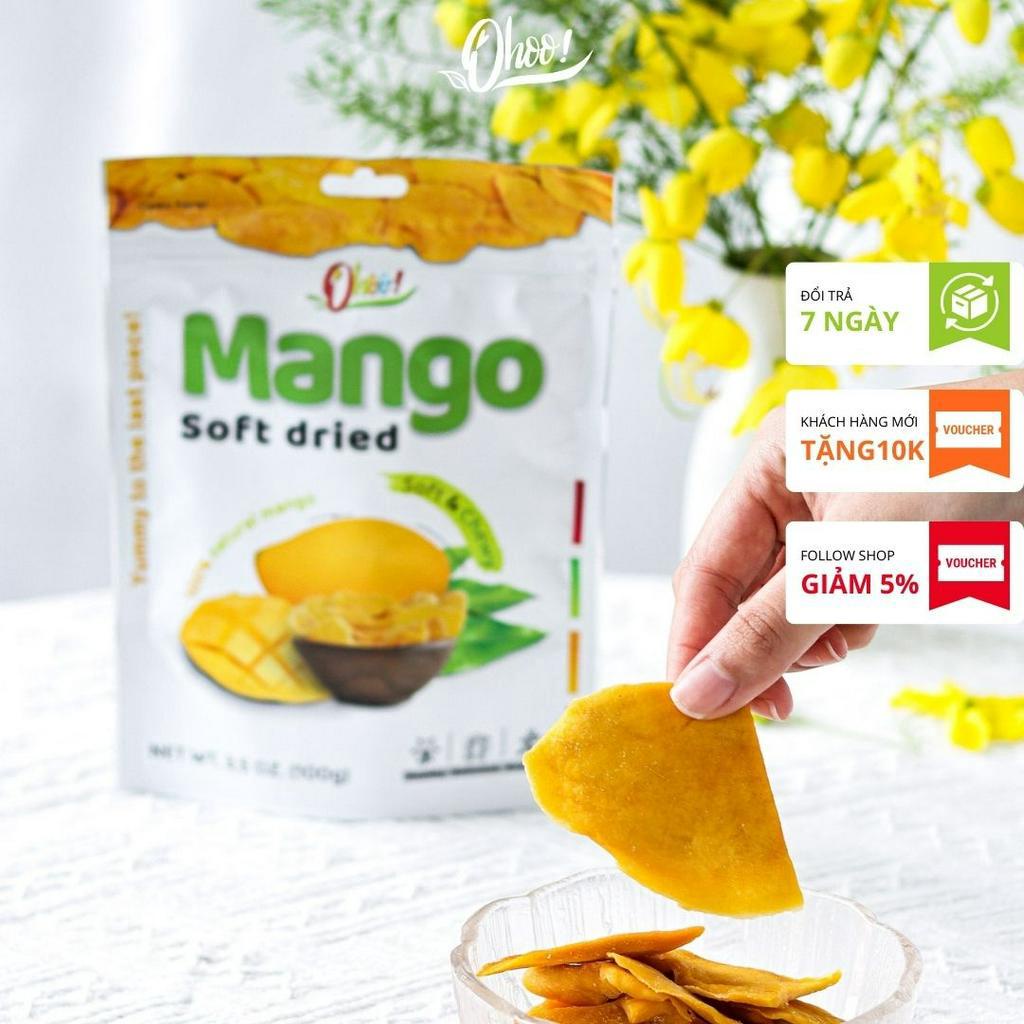 Xoài Sấy Dẻo Ohoo Mùi Vị Thơm Ngon, Túi Zip, Trái Cây Đồ Ăn Vặt Tốt Sức Khỏe