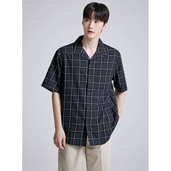 Áo sơ mi SPAO cổ Danton 100% cotton nhập chính hãng Hàn Quốc