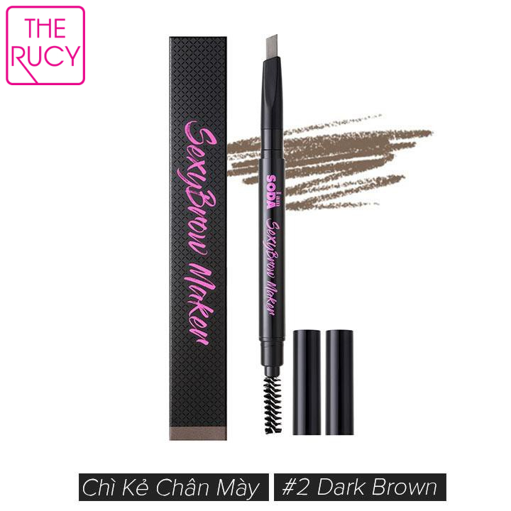 Bộ Đôi Chì Kẻ Chân mày The rucy Auto Eyebrow Pencil 0.3g