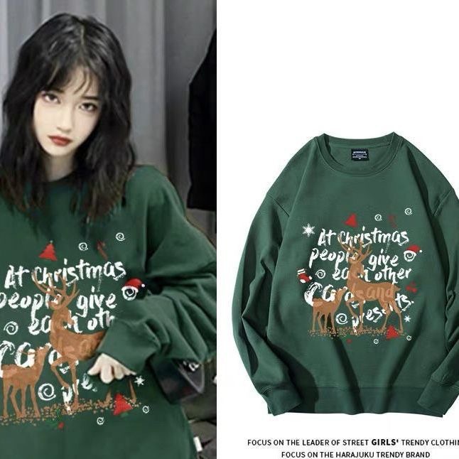 ÁO SWEATER FORM RỘNG MÀU SẮC GIÁNG SINH