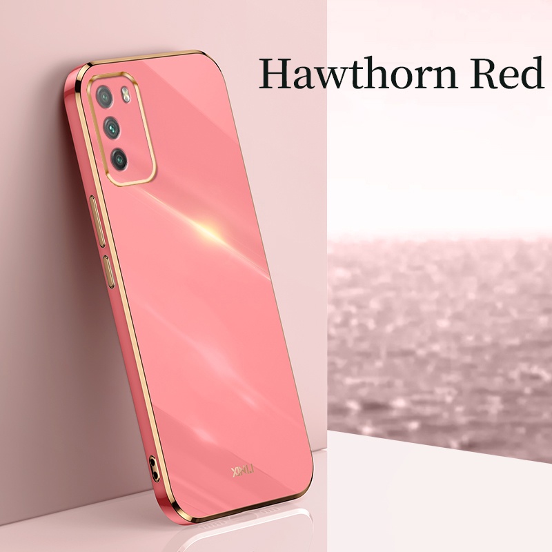 Ốp Điện Thoại Khung Vuông Mạ Sang Trọng Bảo Vệ Camera Cho Xiaomi Poco M3 Poco F3